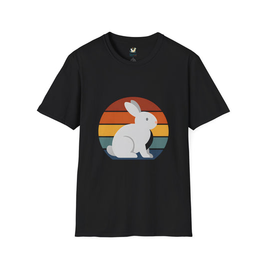 Rainbow striped rabbit T-Shirt