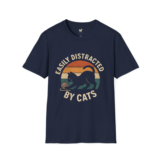 Easily Distracted by Cats T-Shirt