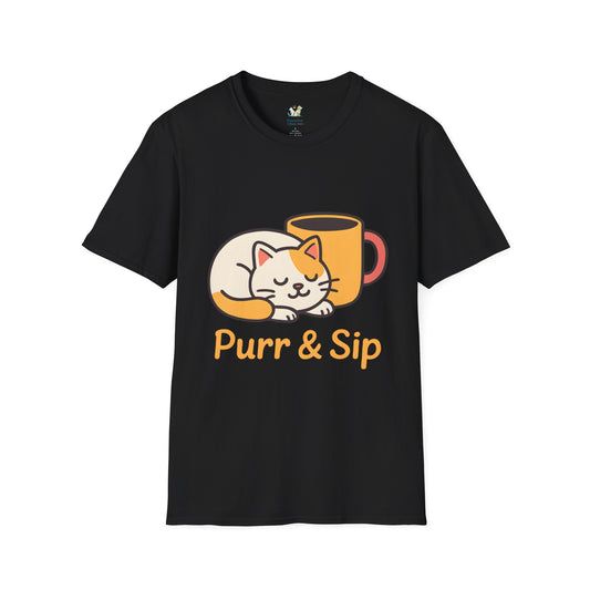 Purr and Sip Cat T-Shirt