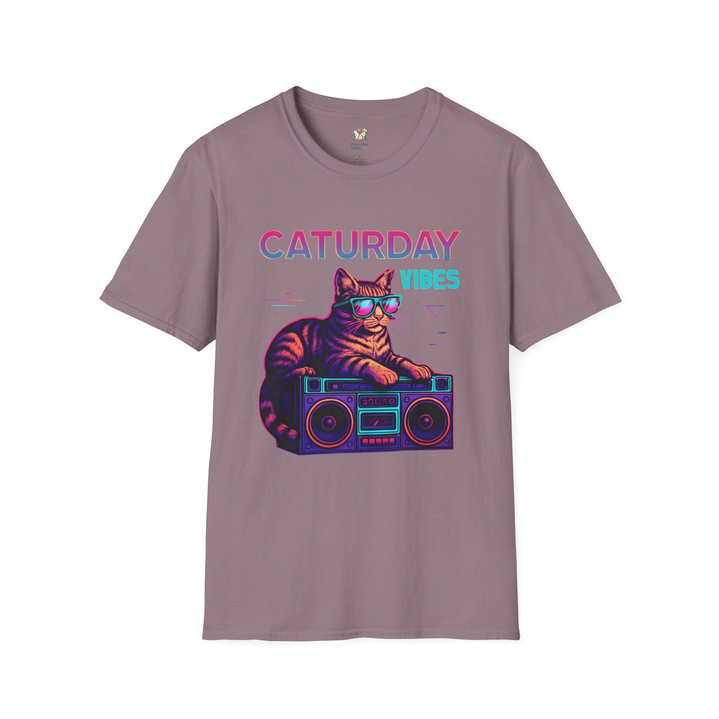 Neon cat boombox vibes T-Shirt