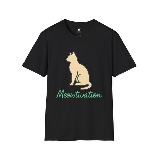 Meowtivation Cat Illustration T-Shirt