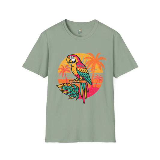 Retro Tropical Parrot T-Shirt