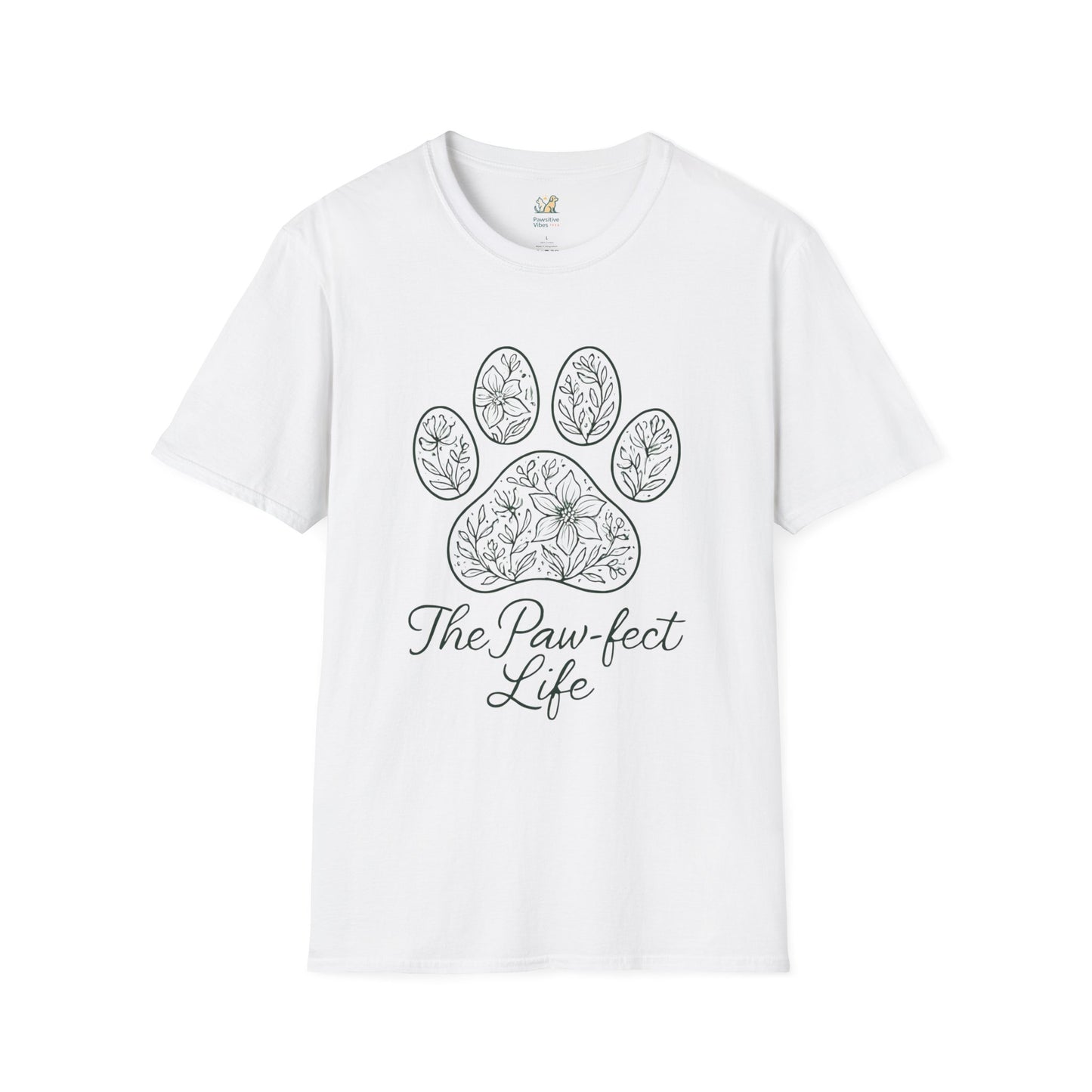 Floral Paw Print T-Shirt