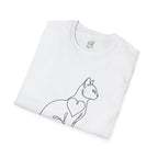 Sitting Cat Line Art T-Shirt