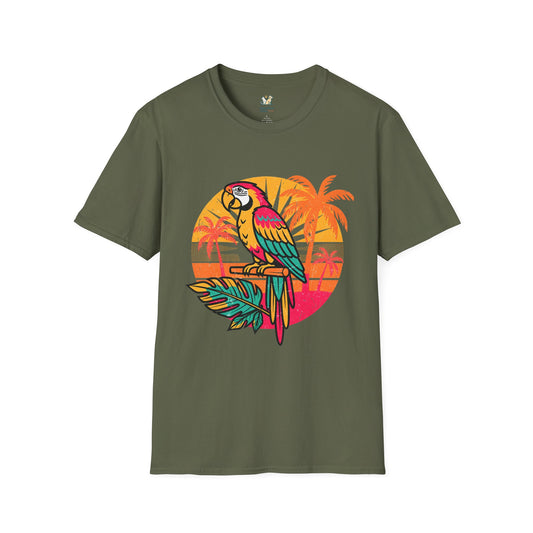 Retro Tropical Parrot T-Shirt