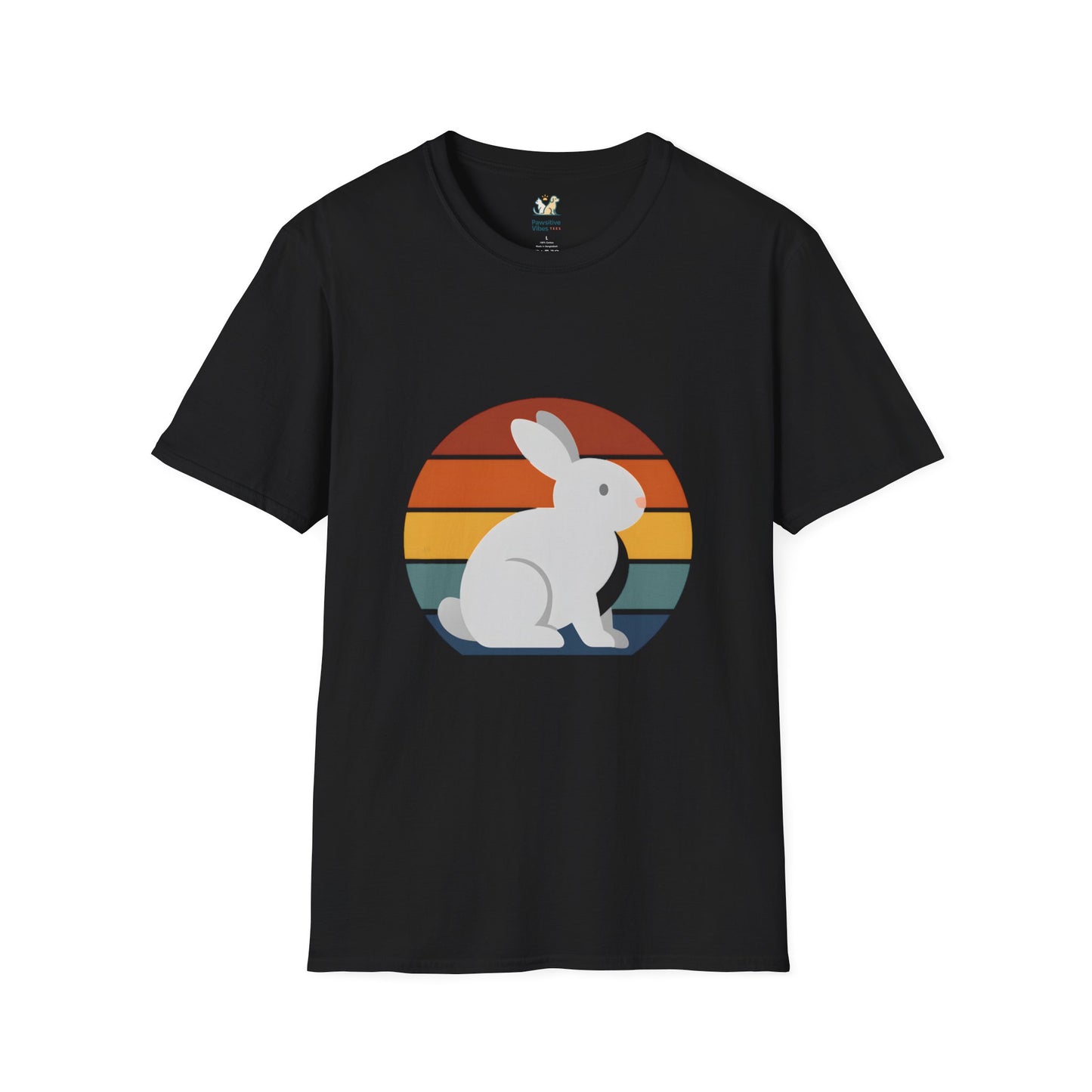 Rainbow striped rabbit T-Shirt