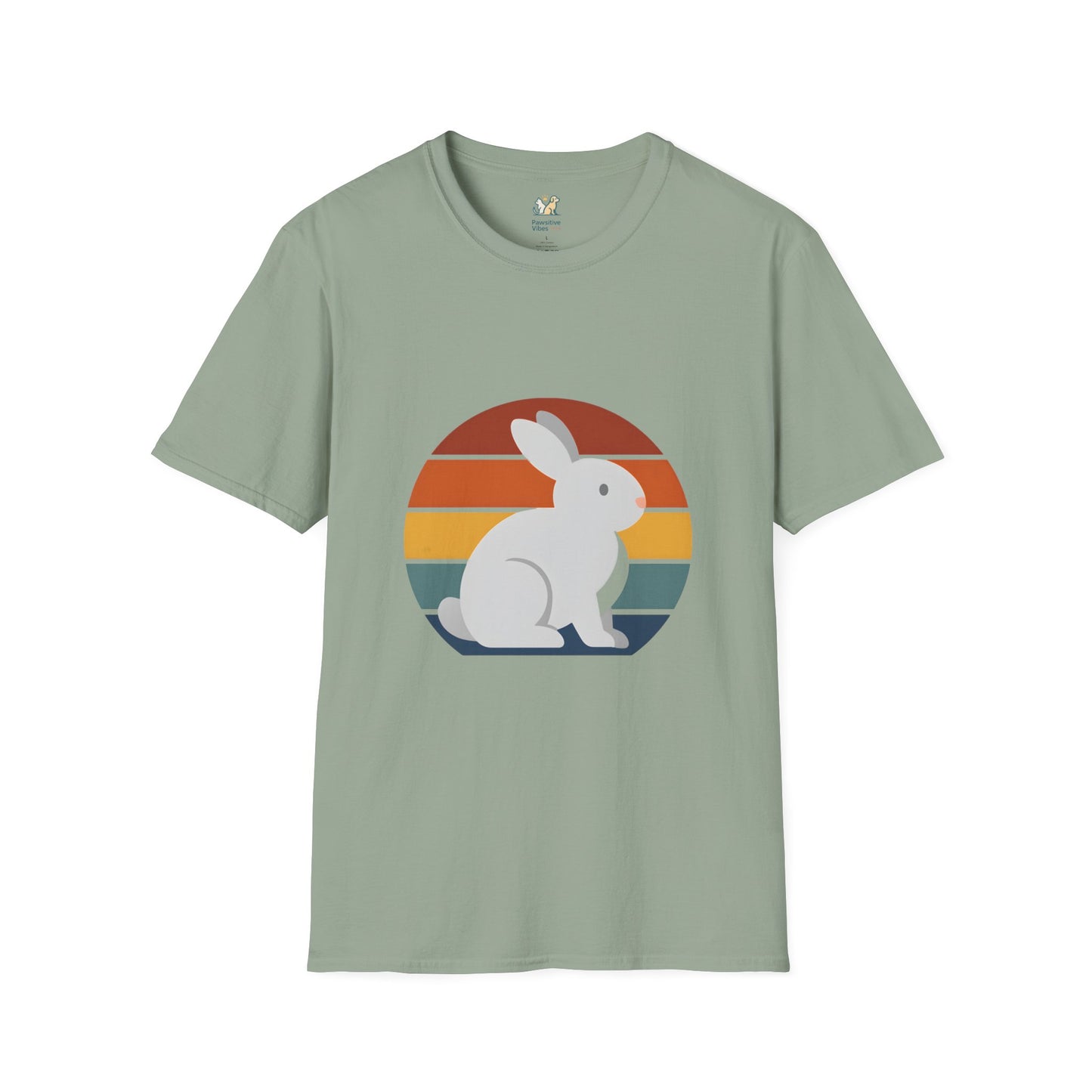 Rainbow striped rabbit T-Shirt