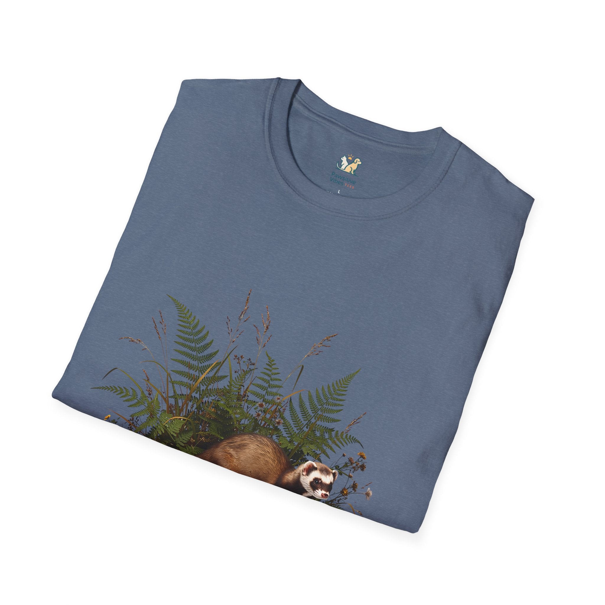 Ferret Weaving Through Ferns T-Shirt
