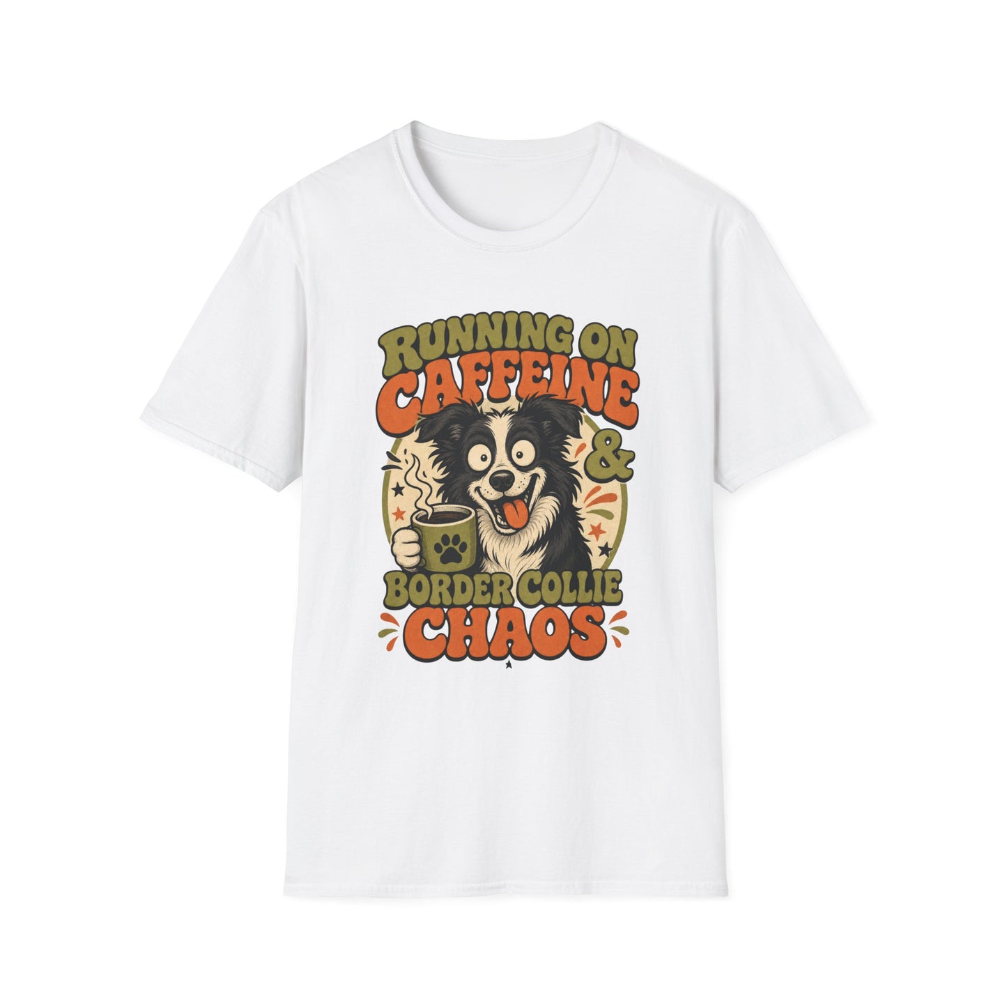 Running On Caffeine & Border Collie Chaos T-Shirt