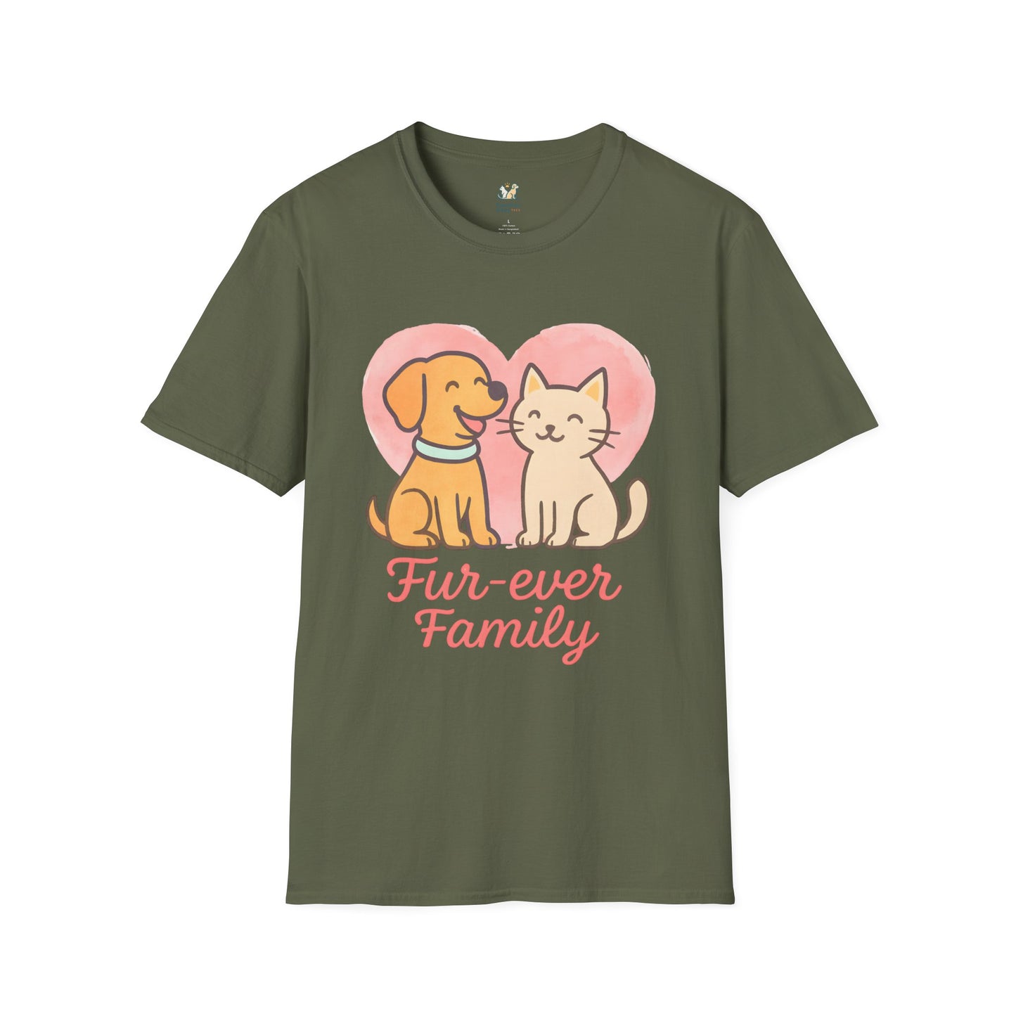 Dog and Cat Fur-ever Family T-Shirt