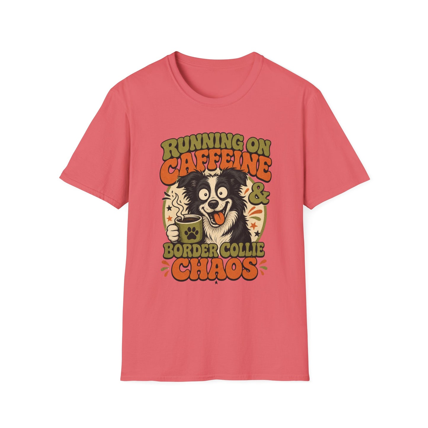 Running On Caffeine & Border Collie Chaos T-Shirt