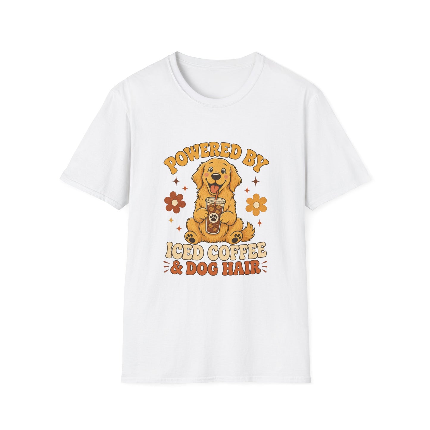 Powered By Iced Coffee & Dog Hair T-Shirt