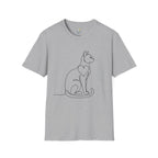 Sitting Cat Line Art T-Shirt