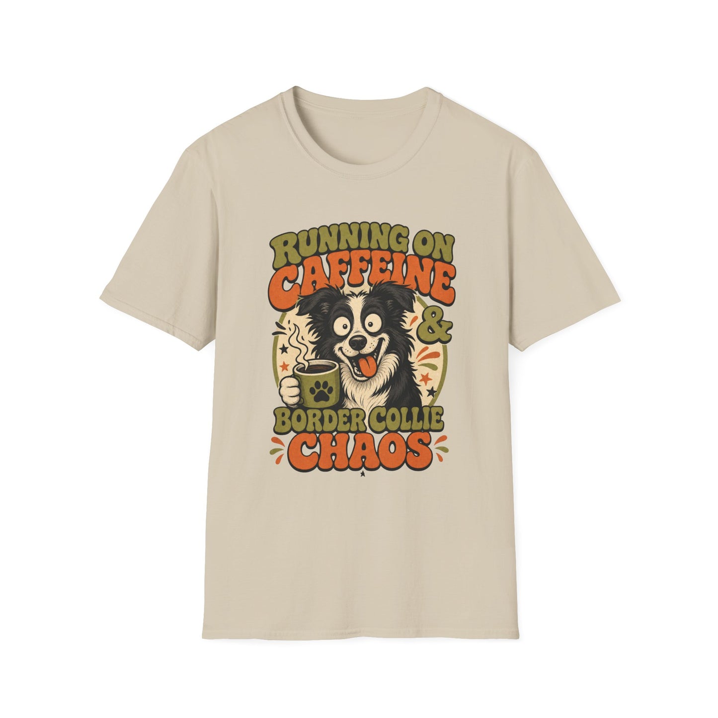 Running On Caffeine & Border Collie Chaos T-Shirt
