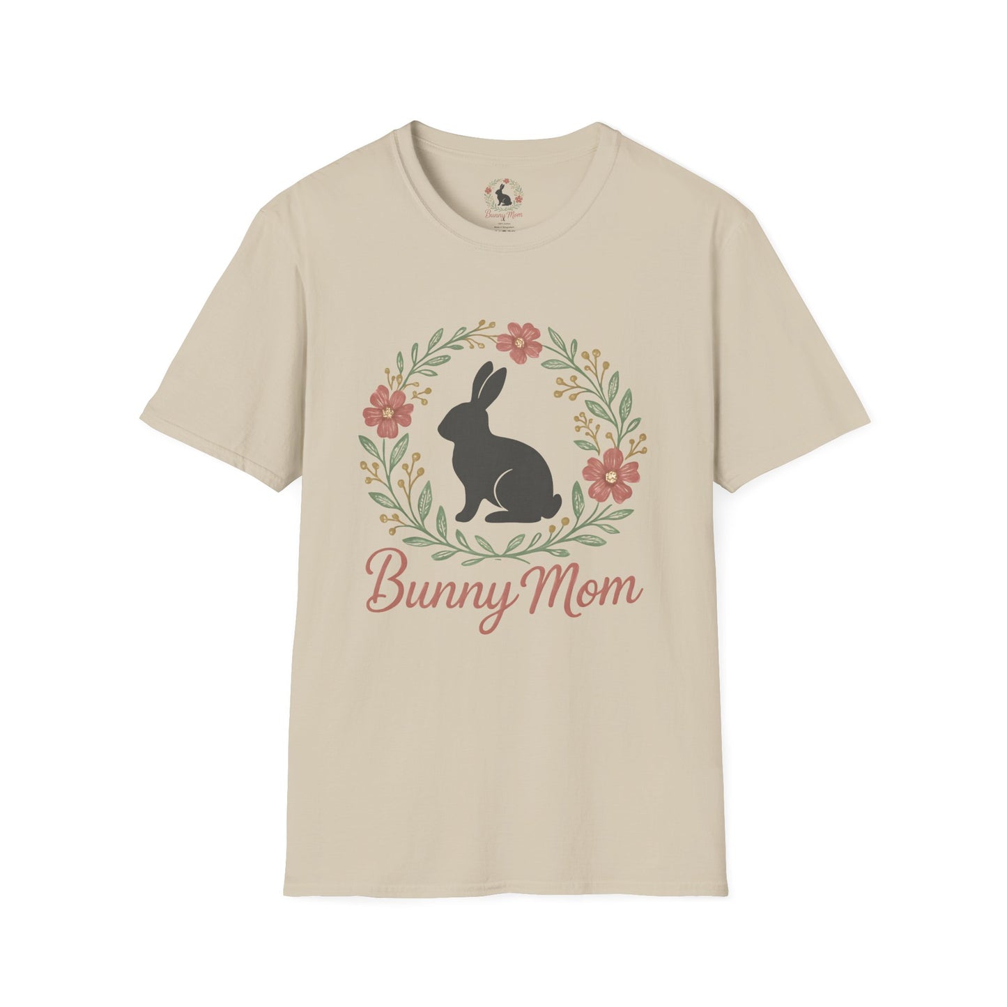 Bunny Mom Floral Wreath T-Shirt
