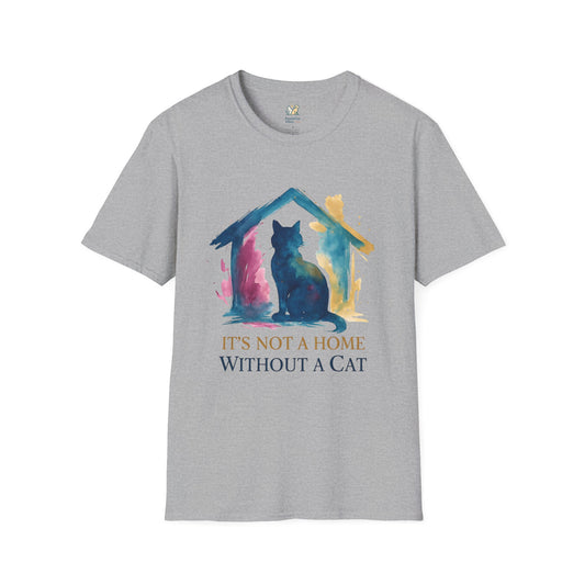 Watercolor Cat Inside House T-Shirt