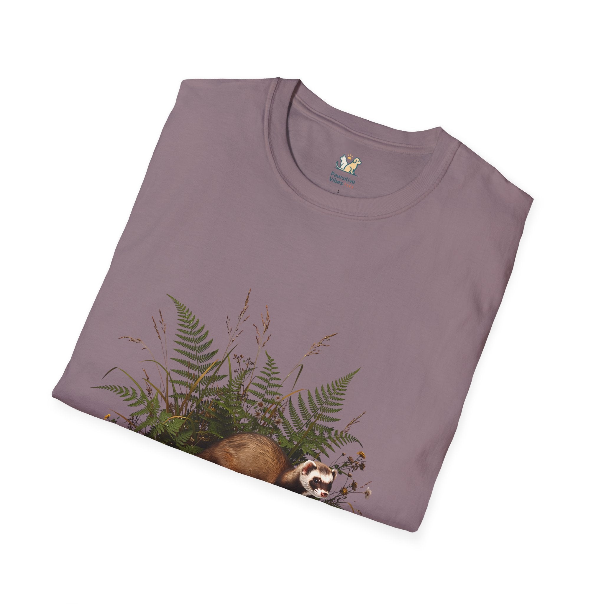 Ferret Weaving Through Ferns T-Shirt