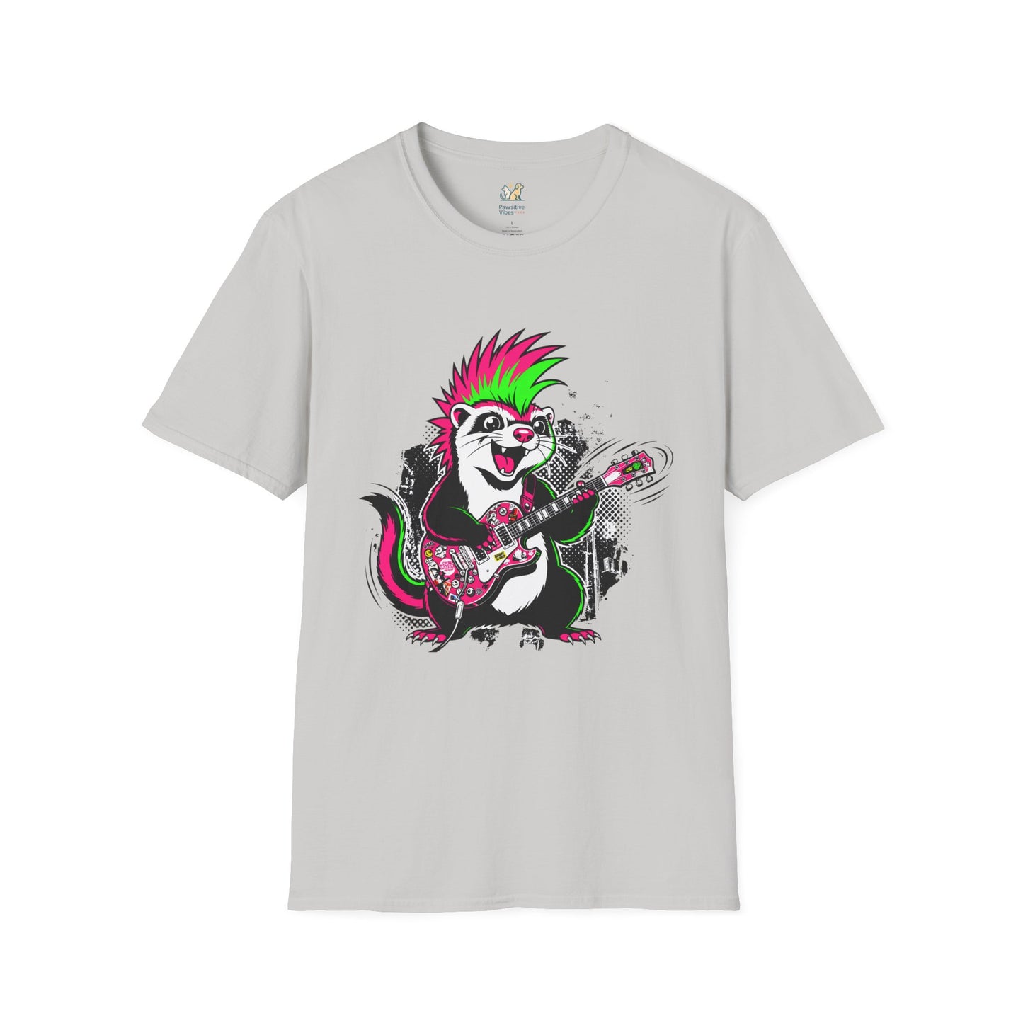 Punk Ferret shredding a tiny guitar T-Shirt