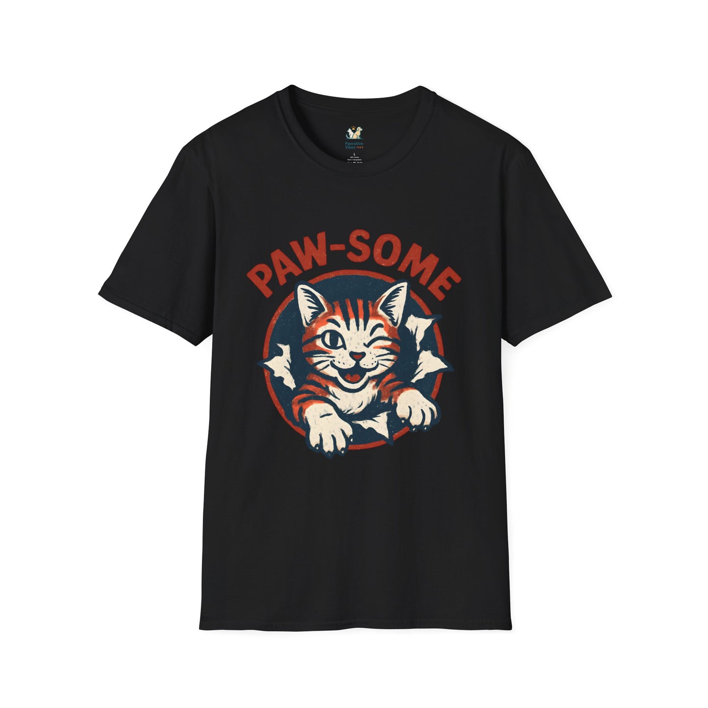 Pawsome Cat Logo T-Shirt
