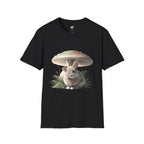 Fluffy Rabbit Beneath A Mushroom T-Shirt