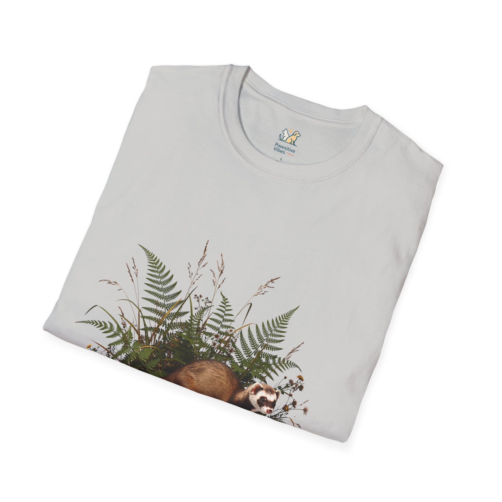 Ferret Weaving Through Ferns T-Shirt