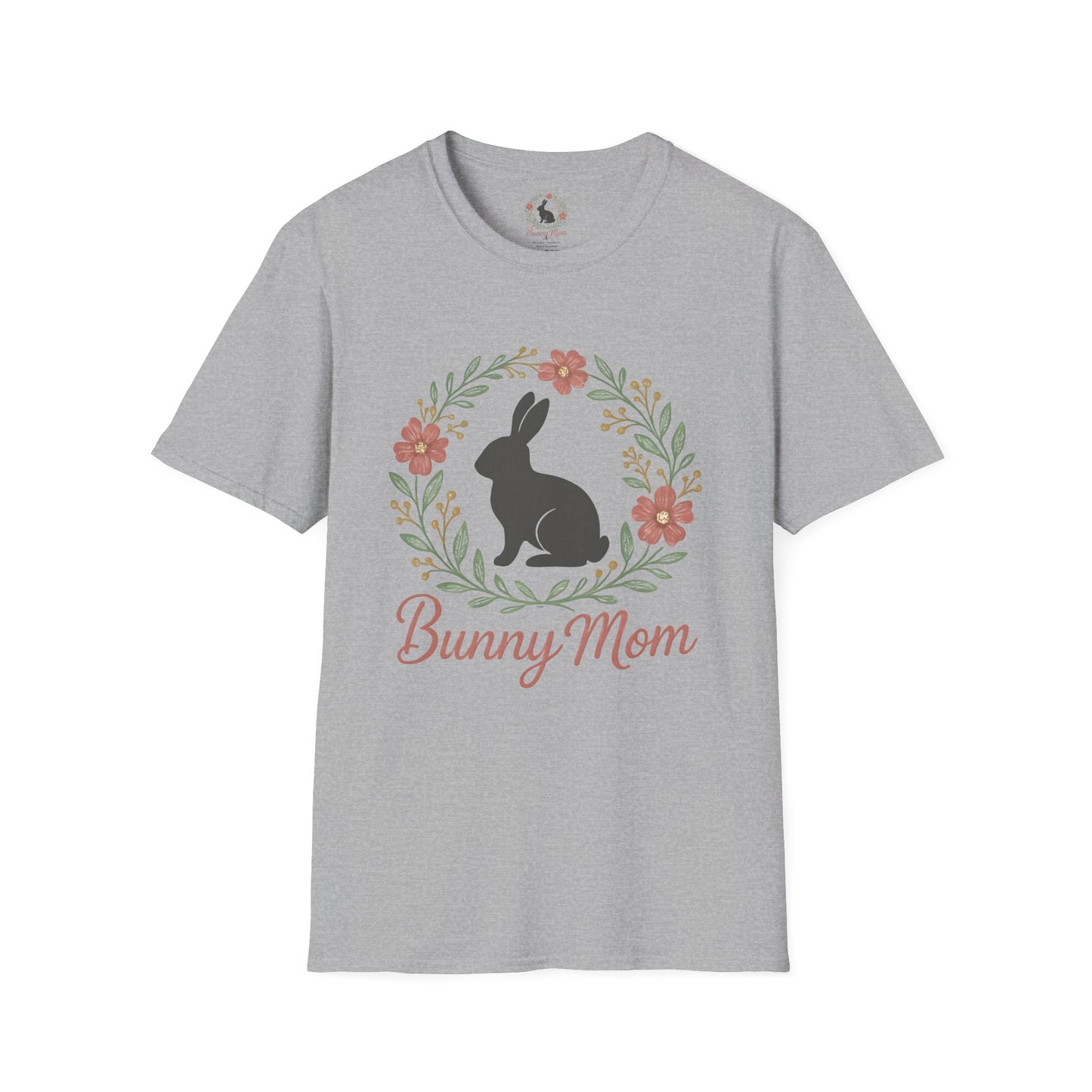 Bunny Mom Floral Wreath T-Shirt