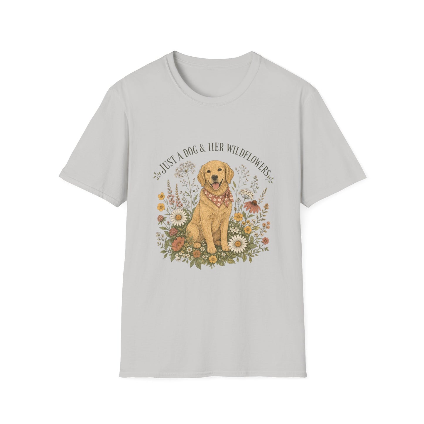 Just A Dog And Her Wildflowers T-Shirt