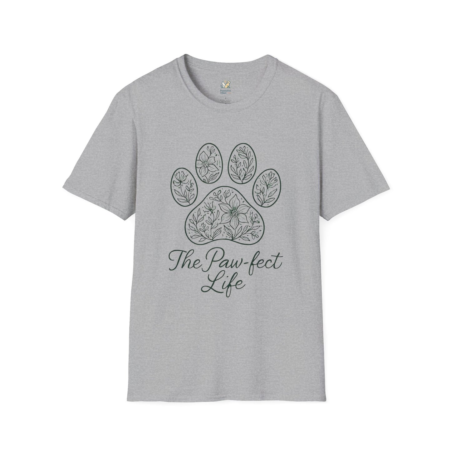 Floral Paw Print T-Shirt