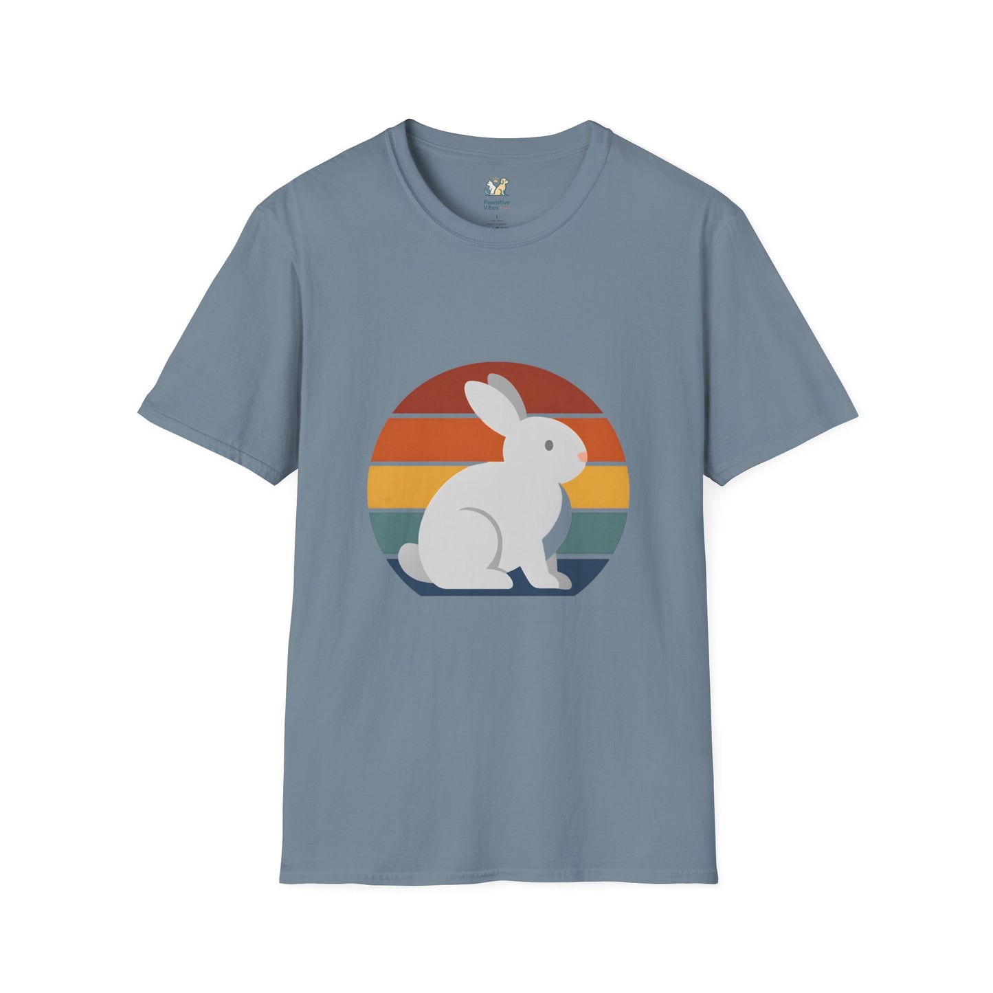 Rainbow striped rabbit T-Shirt