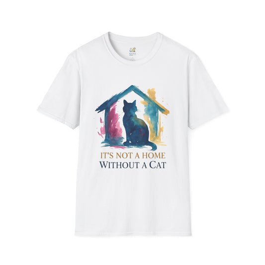 Watercolor Cat Inside House T-Shirt