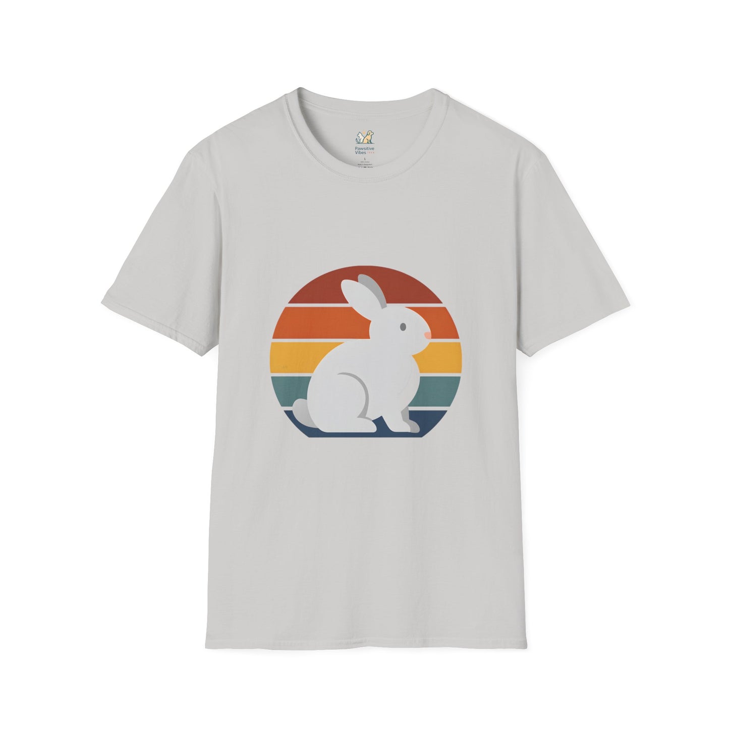 Rainbow striped rabbit T-Shirt