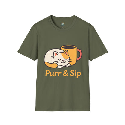 Purr and Sip Cat T-Shirt