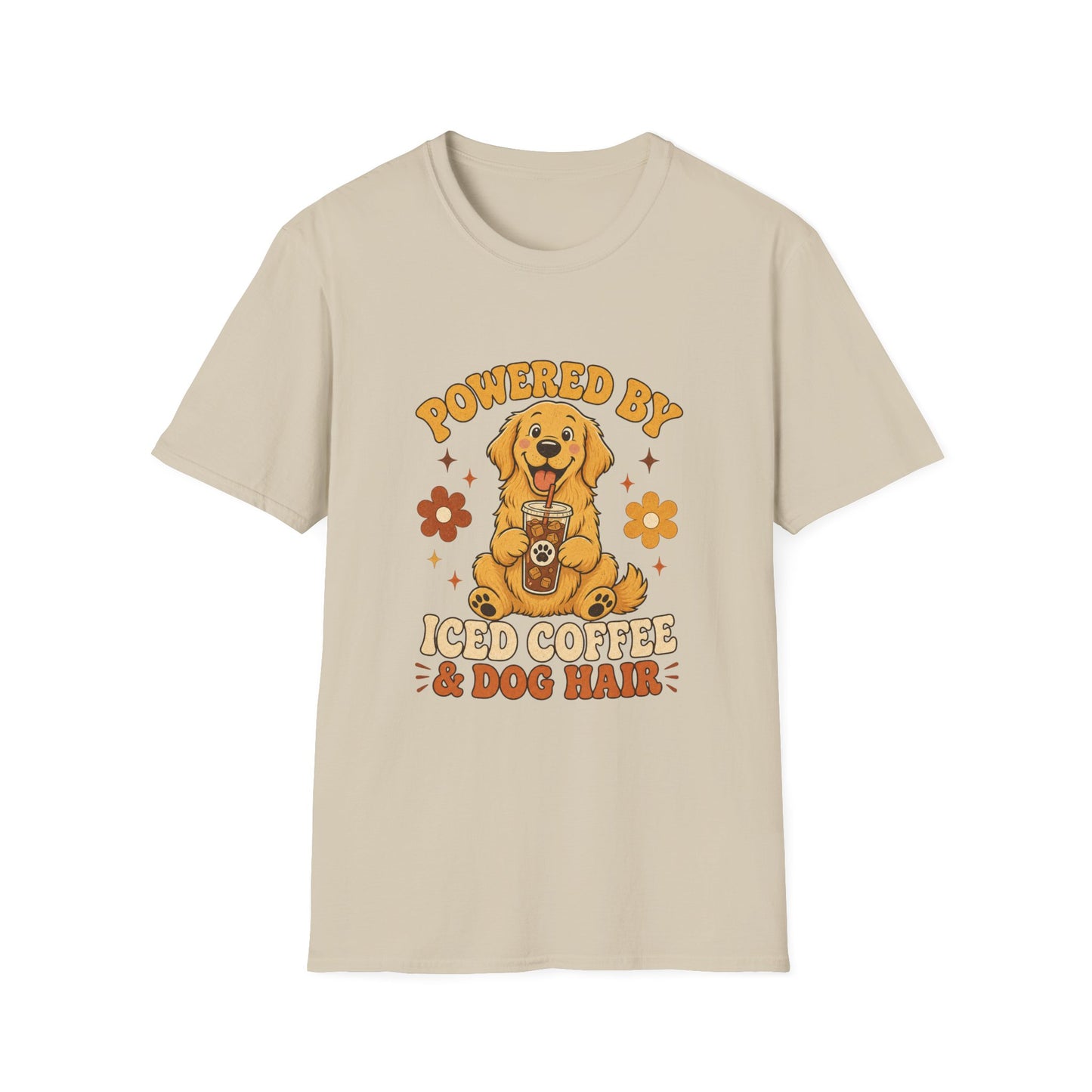 Powered By Iced Coffee & Dog Hair T-Shirt
