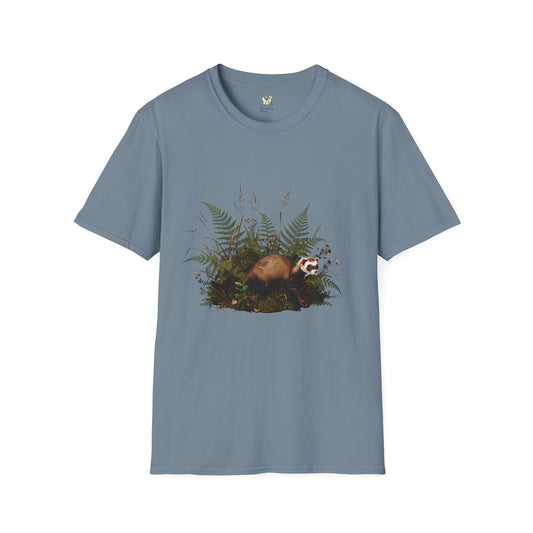 Ferret Weaving Through Ferns T-Shirt