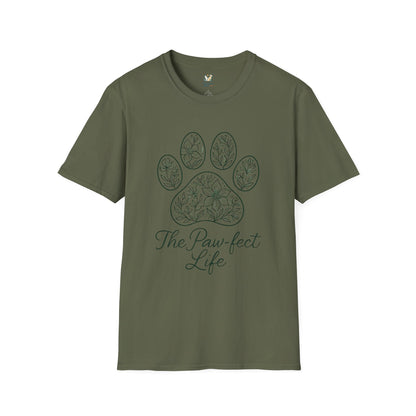 Floral Paw Print T-Shirt