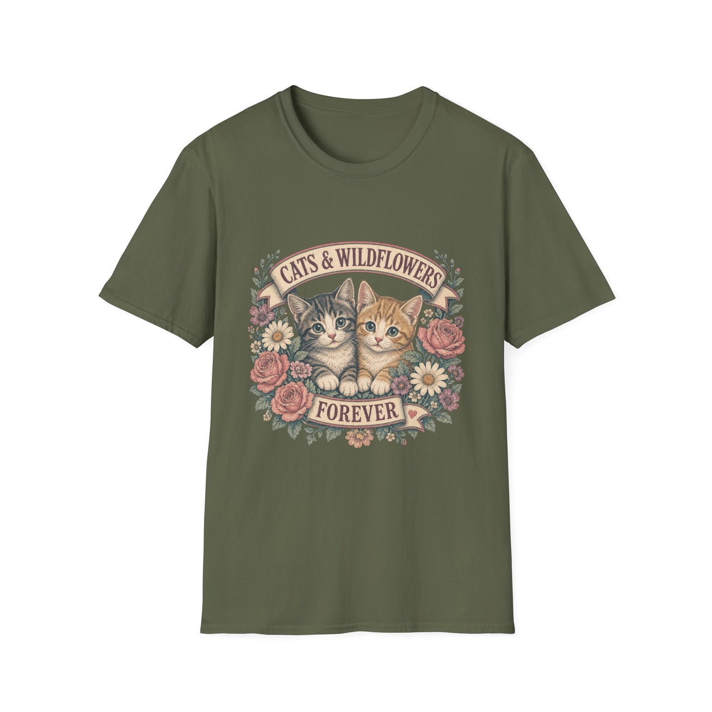 Cats & Wildflowers Forever T-Shirt