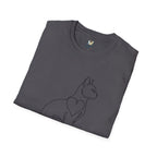 Sitting Cat Line Art T-Shirt
