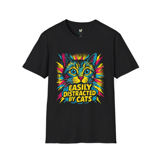 Easily Distracted by Cats T-Shirt