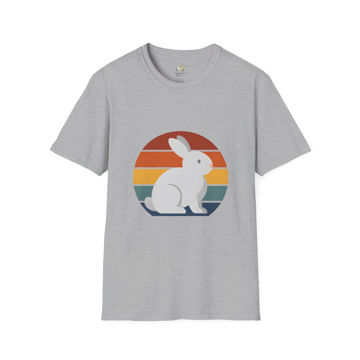 Rainbow striped rabbit T-Shirt
