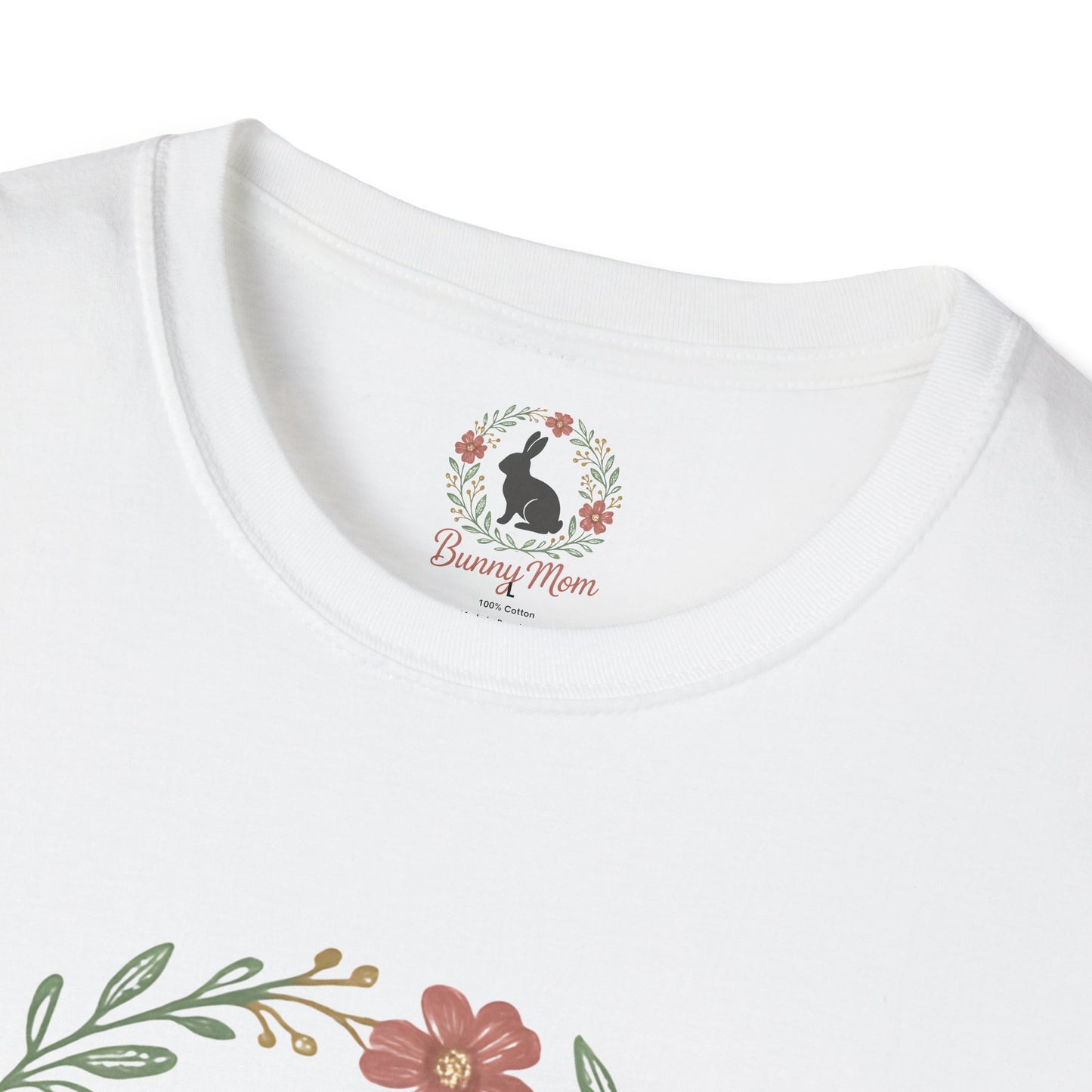 Bunny Mom Floral Wreath T-Shirt