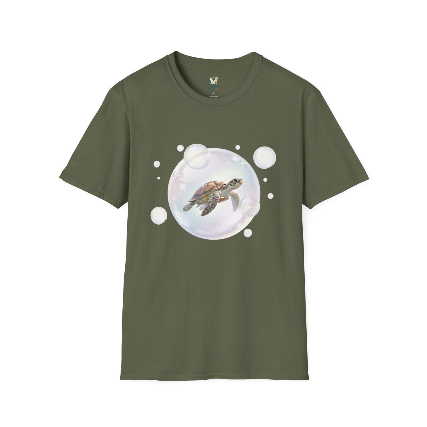 Turtle Floating In Bubble T-Shirt