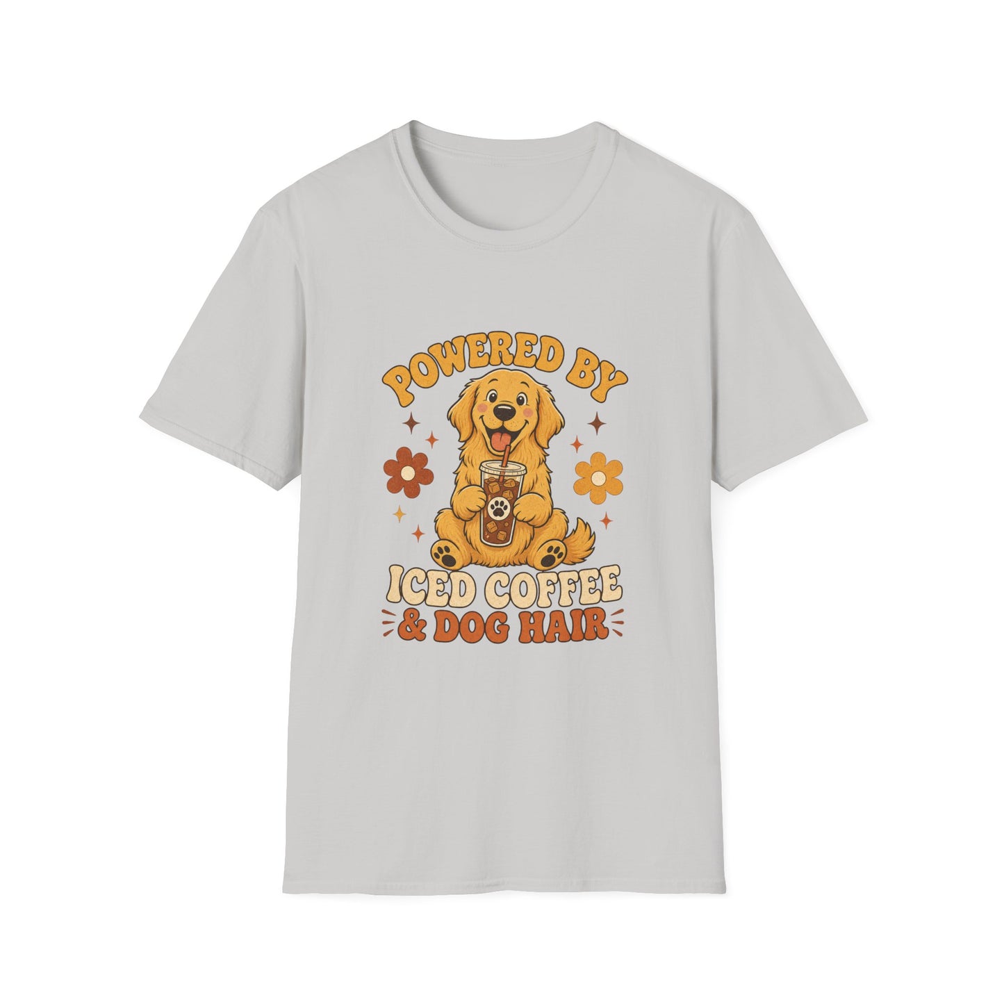 Powered By Iced Coffee & Dog Hair T-Shirt
