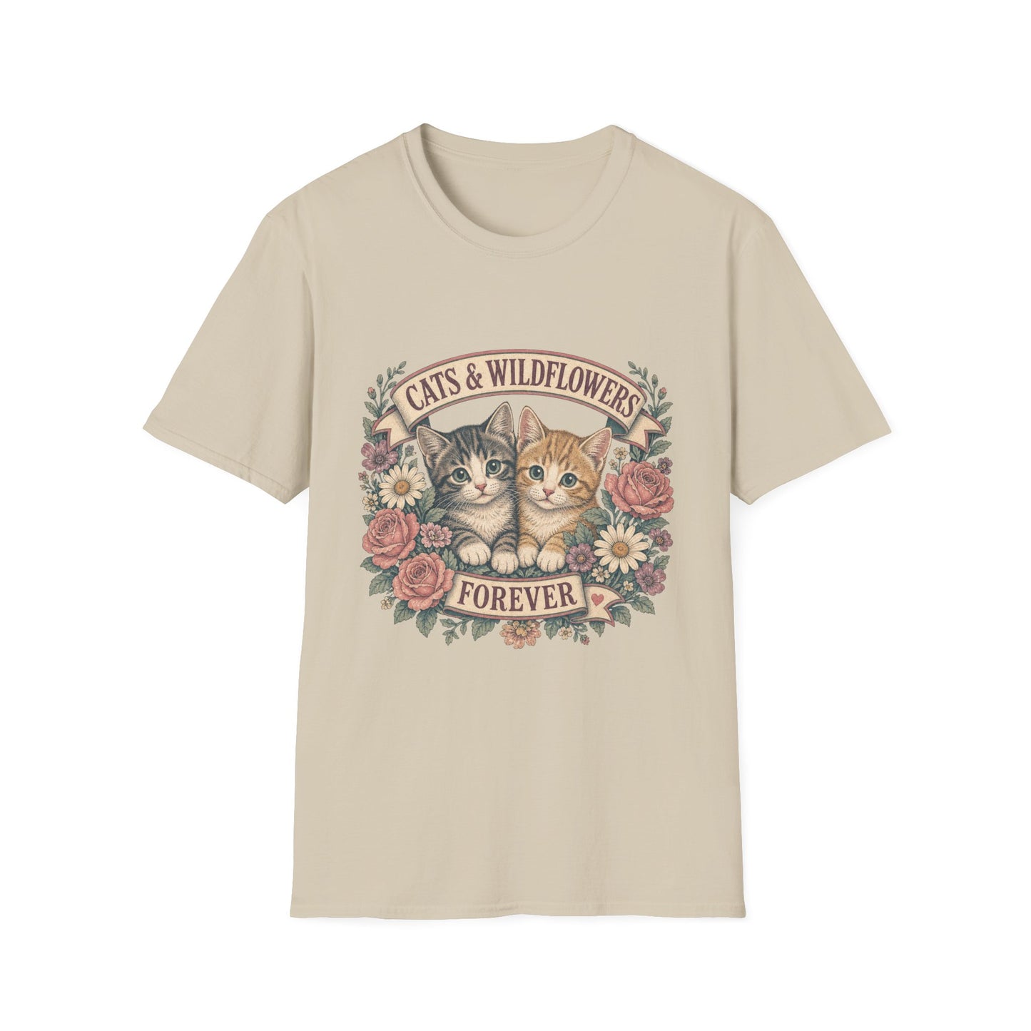 Cats & Wildflowers Forever T-Shirt
