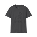 Sitting Cat Line Art T-Shirt
