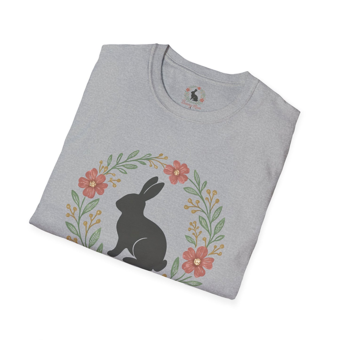 Bunny Mom Floral Wreath T-Shirt