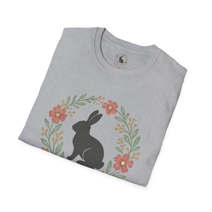Bunny Mom Floral Wreath T-Shirt