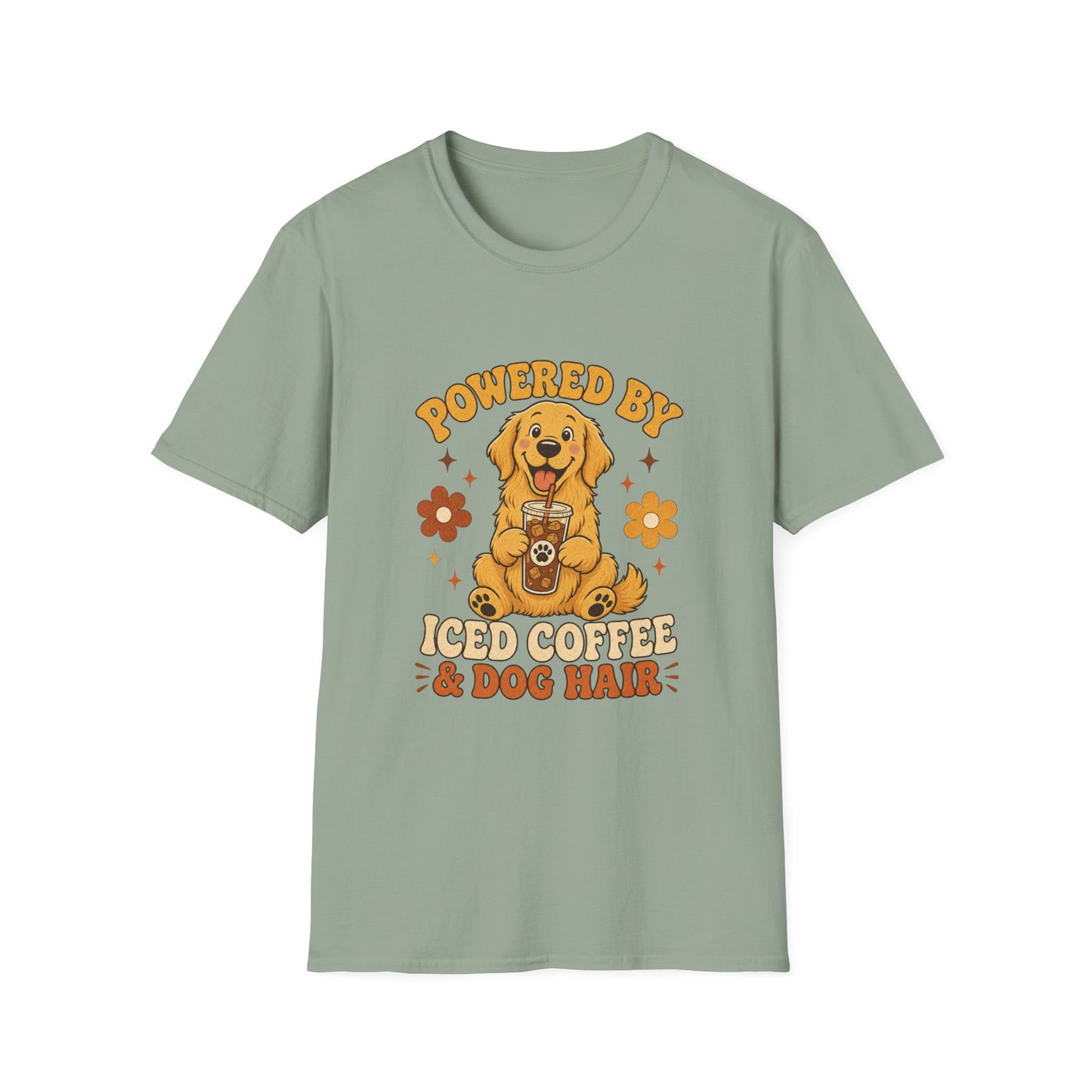Powered By Iced Coffee & Dog Hair T-Shirt