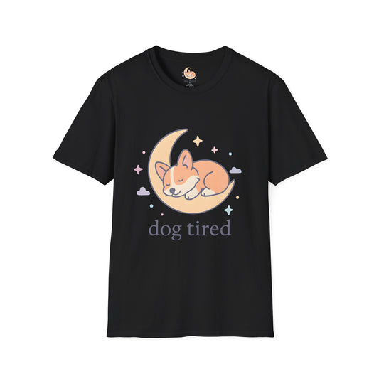 Dog Tired on Moon T-Shirt