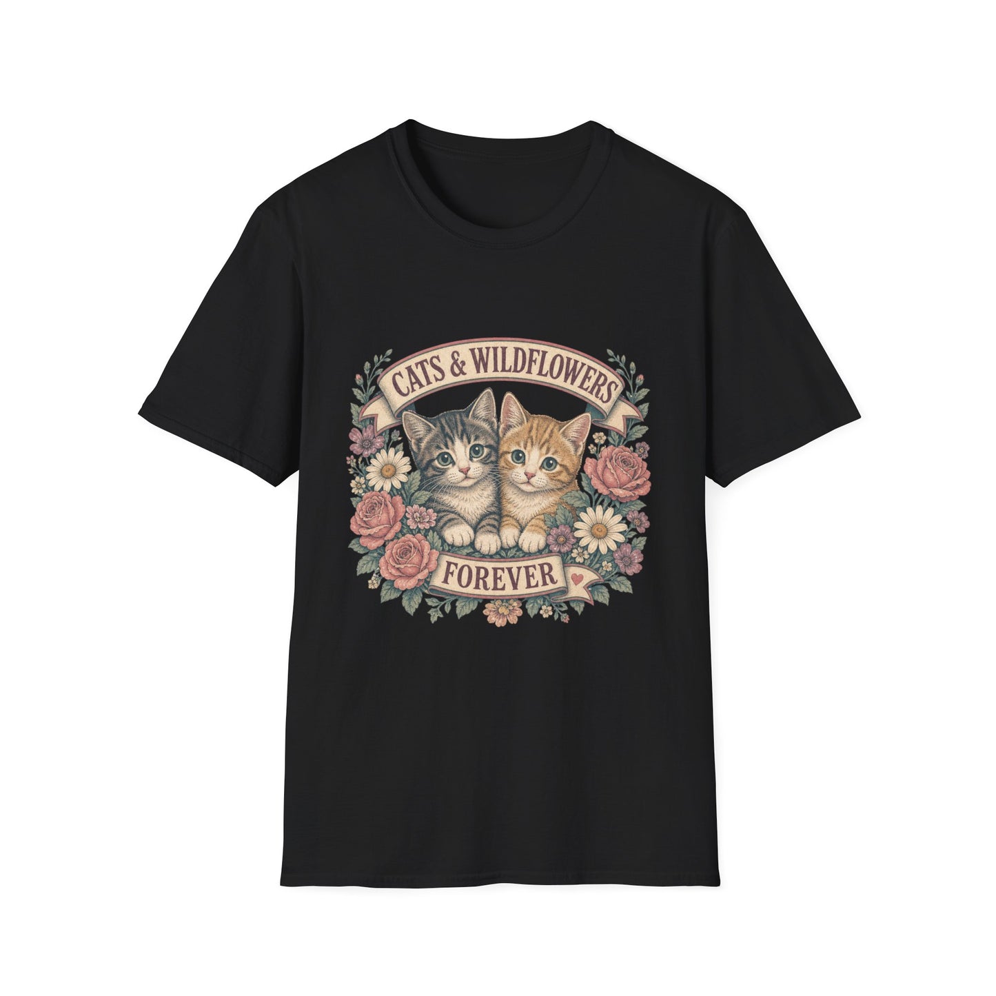 Cats & Wildflowers Forever T-Shirt
