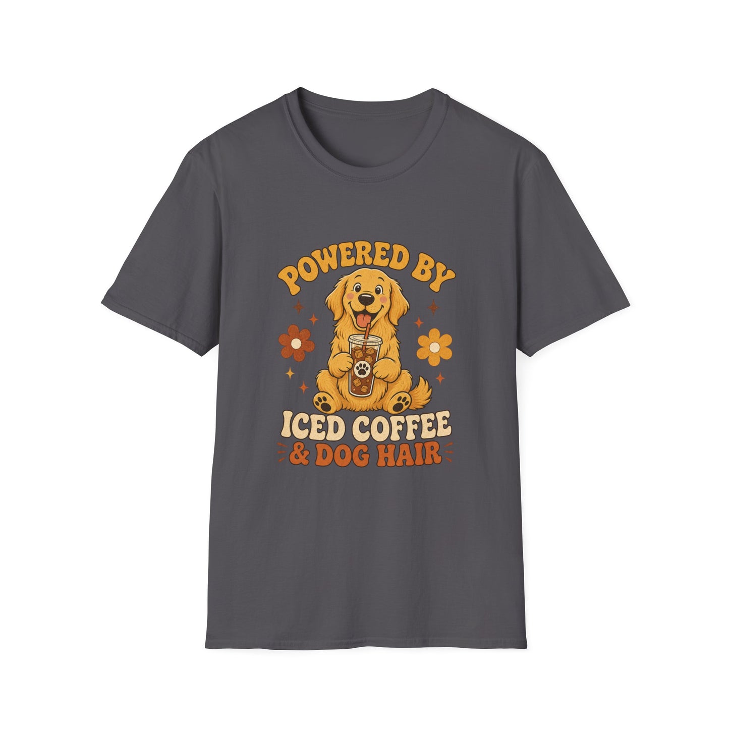 Powered By Iced Coffee & Dog Hair T-Shirt